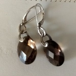 Sterling Silver Smoky Quartz Earrings ❤️$firm